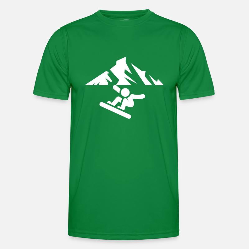 Snowboard Snowboarder Männer Funktions-T-Shirt