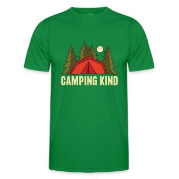 Camping Child - Men's Functional T-Shirt - kelly green - Front - AI Model Male 178 dark (178cm)