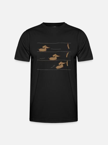 Teckels et saucisses - T-shirt sport Homme - noir