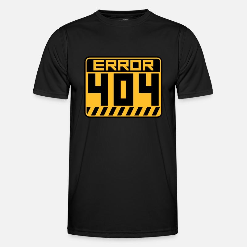 Error 404 Schild Warnung Männer Funktions-T-Shirt