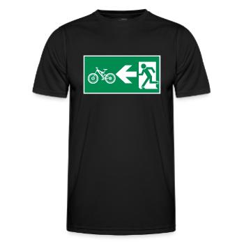Fahrradfahren Notausgang Rennrad Mountainbike - Männer Funktions-T-Shirt - Schwarz - Vorne - AI Model Male 178 dark (178cm)