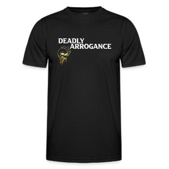 crâne d’arrogance mortelle - T-shirt sport Homme - noir - Devant - AI Model Male 178 dark (178cm)