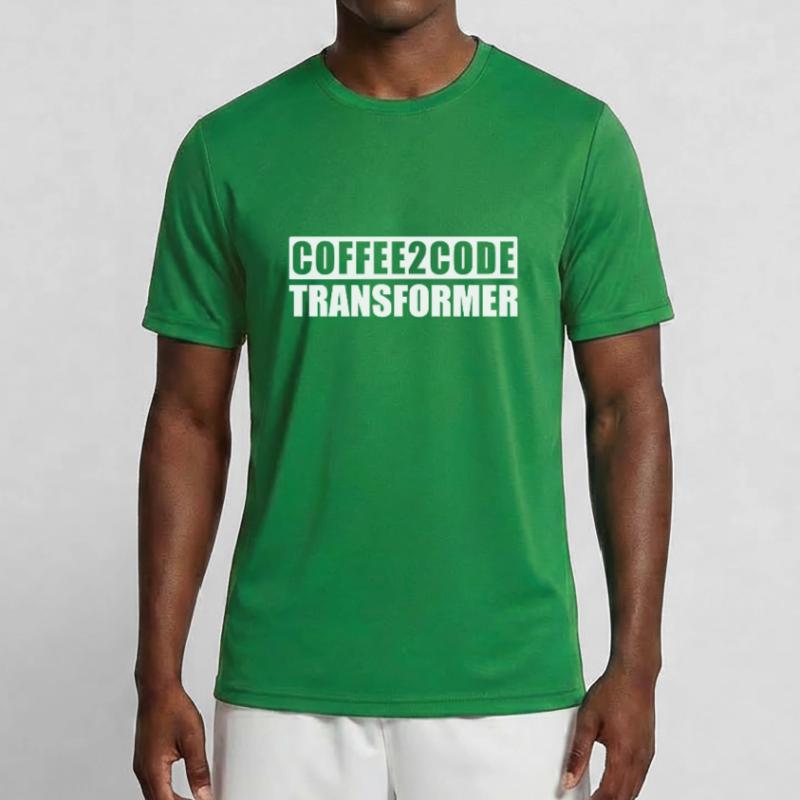 Coffee 2 Code Transformer Programmer IT Shirt Men's Functional T-Shirt