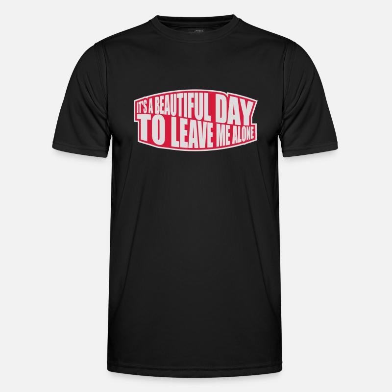 leave me alone day - Men's Functional T-Shirt - black