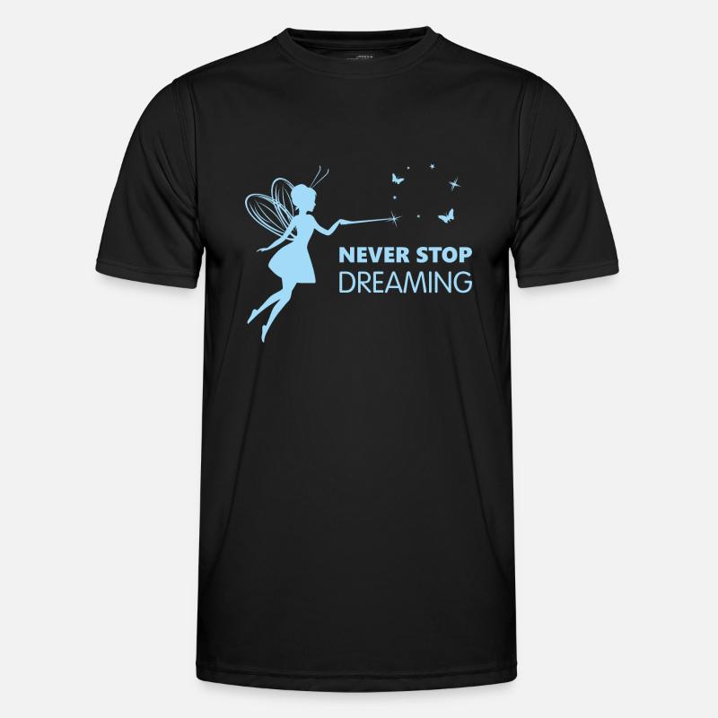 Never stop dreaming - Men's Functional T-Shirt - black