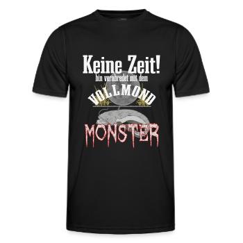 Wels Angeln - Männer Funktions-T-Shirt - Schwarz - Vorne - AI Model Male 178 dark (178cm)
