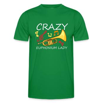 Crazy Euphonium Lady - Men's Functional T-Shirt - kelly green - Front - AI Model Male 178 dark (178cm)