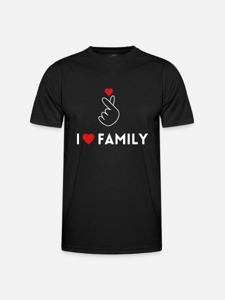I Love Family - Men's Functional T-Shirt - black