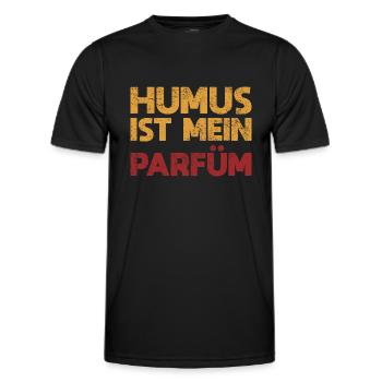 Humus Ist Mein Parfüm - Männer Funktions-T-Shirt - Schwarz - Vorne - AI Model Male 178 dark (178cm)