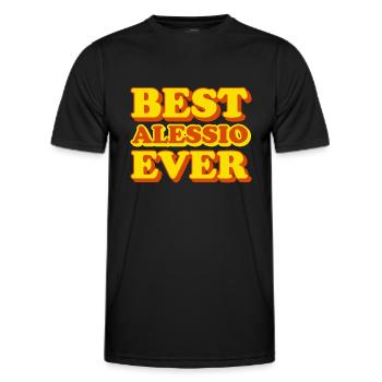 Alessio Prénom drôle de cadeau - T-shirt sport Homme - noir - Devant - AI Model Male 178 dark (178cm)