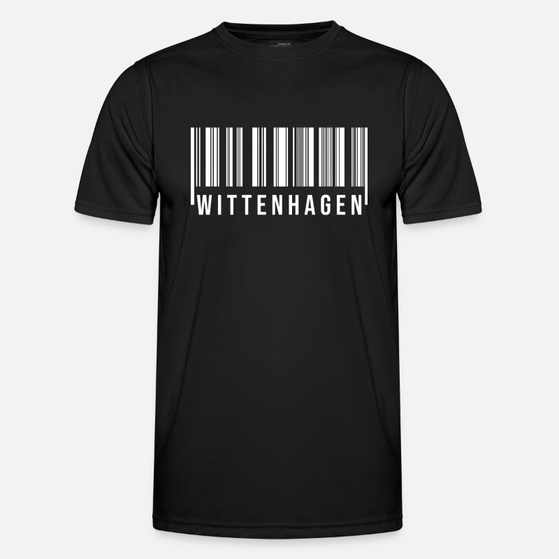 Wittenhagen Strichcode - Männer Funktions-T-Shirt - Schwarz