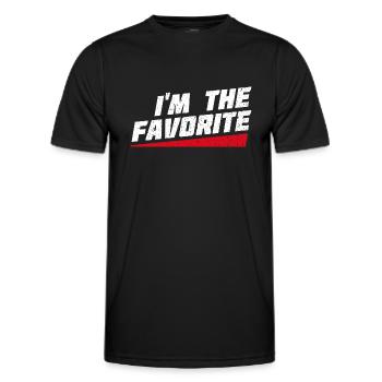 I'm The Favorite - Funny Gift - Men's Functional T-Shirt - black - Front - AI Model Male 178 dark (178cm)