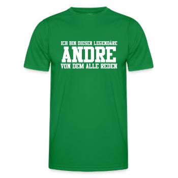 Andre Name Design - Männer Funktions-T-Shirt - Kelly Green - Vorne - AI Model Male 178 dark (178cm)