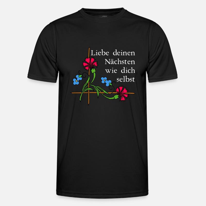 Nächstenliebe 2 Männer Funktions-T-Shirt