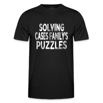 forensic investigation gift idea gift - Männer Funktions-T-Shirt - Schwarz - Vorne - AI Model Male 178 dark (178cm)