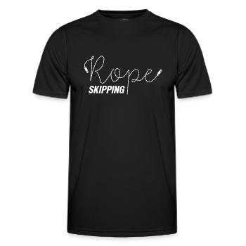 Rope Skipping Rope Design for Rope Jumpers - Men's Functional T-Shirt - black - Front - AI Model Male 178 dark (178cm)