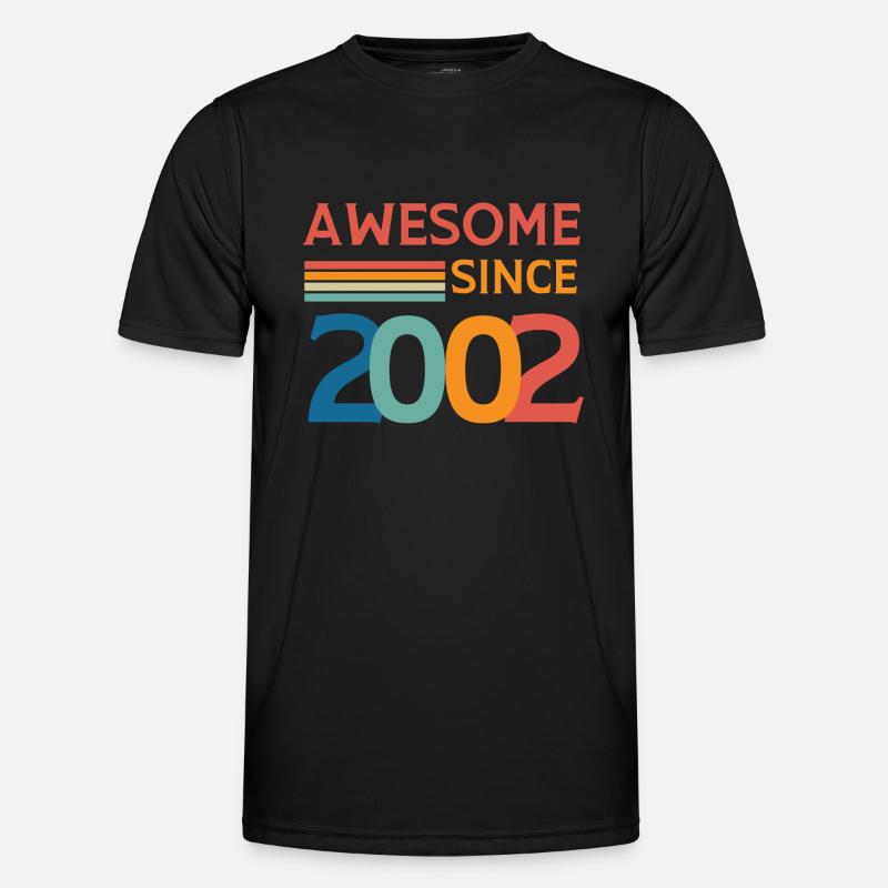 Awesome since 2002 - Men's Functional T-Shirt - black