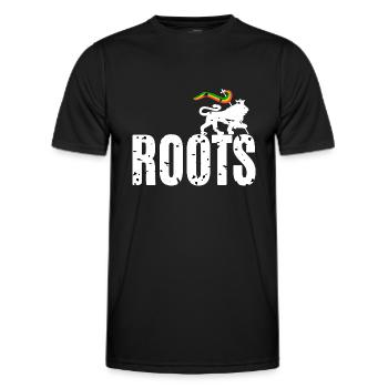 Roots Reggae - Männer Funktions-T-Shirt - Schwarz - Vorne - AI Model Male 178 dark (178cm)