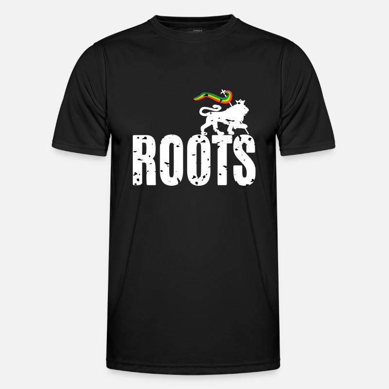 Roots Reggae - Männer Funktions-T-Shirt - Schwarz