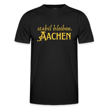 Staying stable Aachen - Men's Functional T-Shirt - black - Front - AI Model Male 178 dark (178cm)