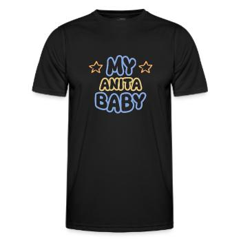 Anita as a given name - Men's Functional T-Shirt - black - Front - AI Model Male 178 dark (178cm)