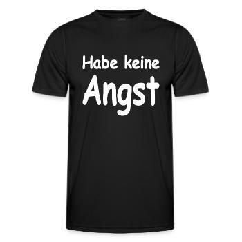 Angst - Männer Funktions-T-Shirt - Schwarz - Vorne - AI Model Male 178 dark (178cm)