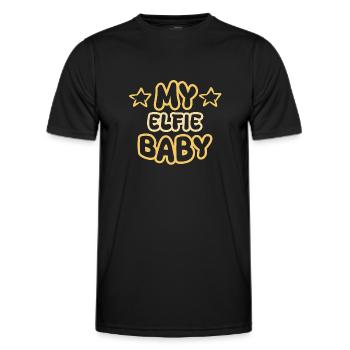 Geburt Elfie - Männer Funktions-T-Shirt - Schwarz - Vorne - AI Model Male 178 dark (178cm)
