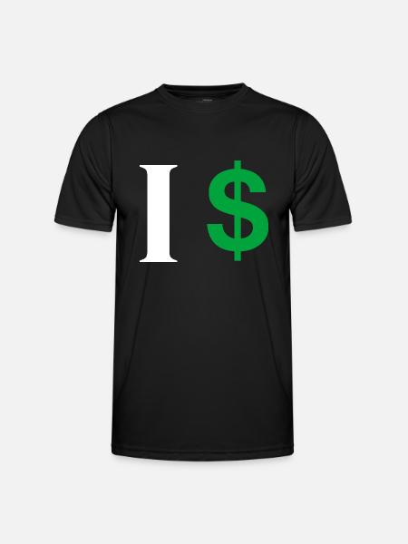 Letter i dollar - Men's Functional T-Shirt - black