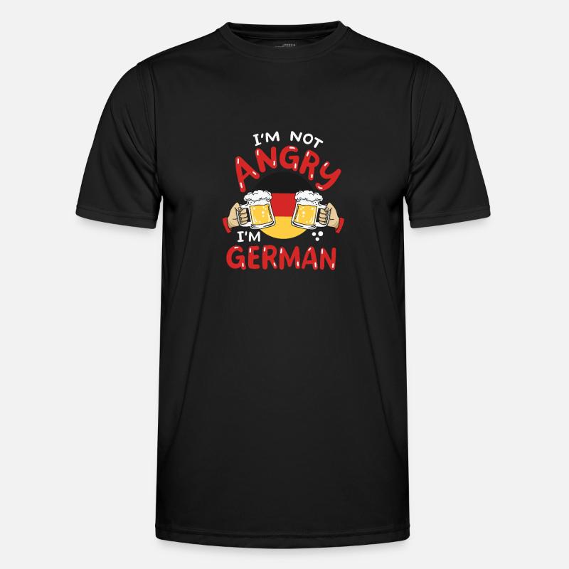 Ich bin nicht sauer ich bin Deutscher Männer Funktions-T-Shirt