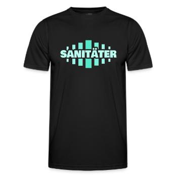 Beruf Sanitaeter - Männer Funktions-T-Shirt - Schwarz - Vorne - AI Model Male 178 dark (178cm)