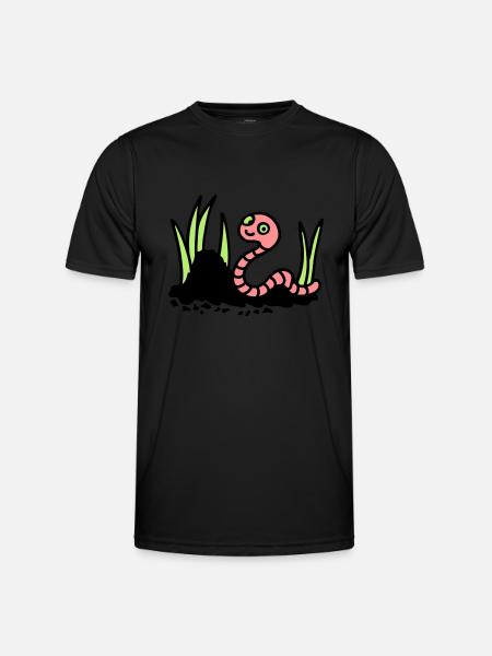 Earthworm Earth - 3 - Men's Functional T-Shirt - black