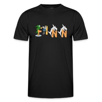 Finn - Männer Funktions-T-Shirt - Schwarz - Vorne - AI Model Male 178 dark (178cm)