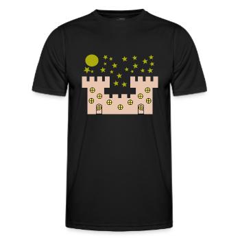 Castle - Men's Functional T-Shirt - black - Front - AI Model Male 178 dark (178cm)