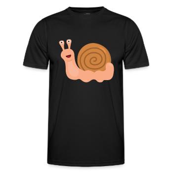 Schnecke - Männer Funktions-T-Shirt - Schwarz - Vorne - AI Model Male 178 dark (178cm)