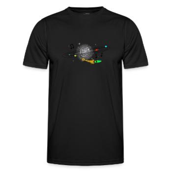 Solar Disco - Männer Funktions-T-Shirt - Schwarz - Vorne - AI Model Male 178 dark (178cm)