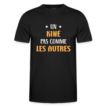 Un kiné pas comme les autres - T-shirt sport Homme - noir - Devant - AI Model Male 178 dark (178cm)