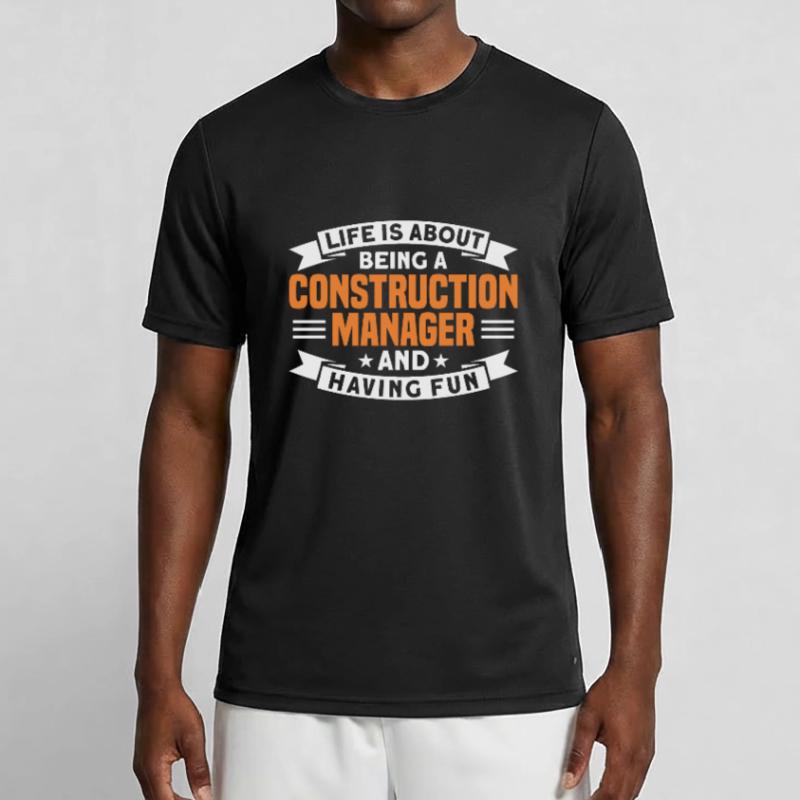 Construction Manager Construction Supervisor Construction Project Gift Men's Functional T-Shirt