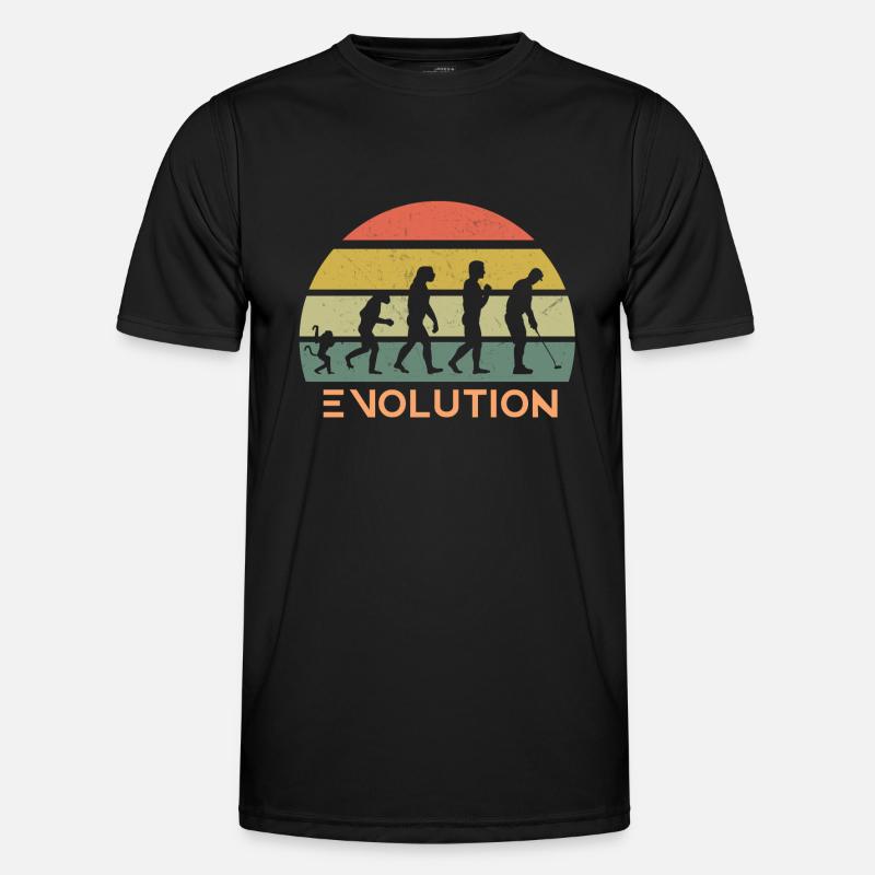 Retro Golf Evolution - Men's Functional T-Shirt - black