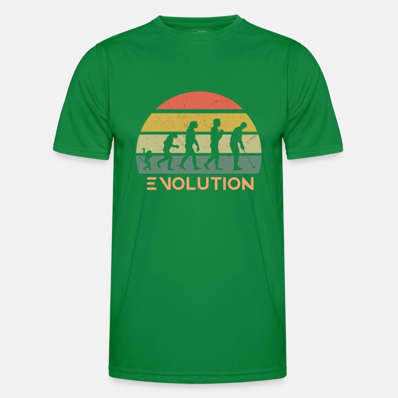 Retro Golf Evolution Männer Funktions-T-Shirt