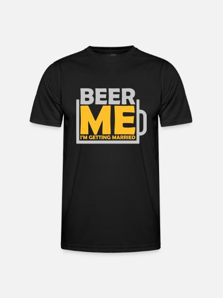 Beer Me Getting Married - Men's Functional T-Shirt - black