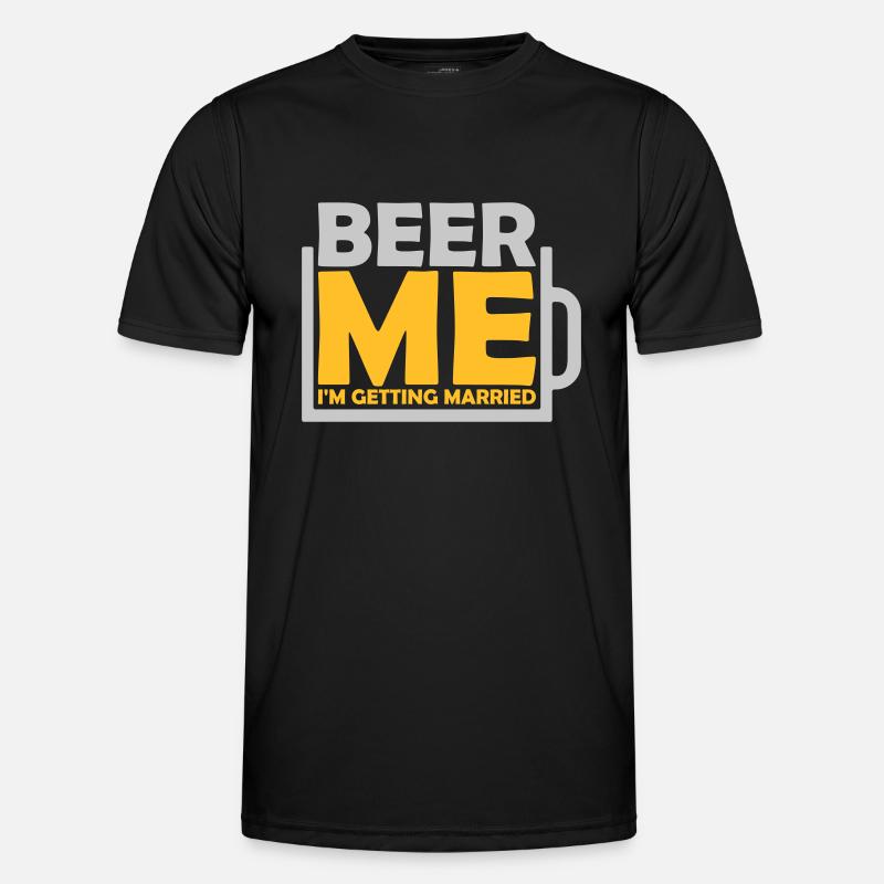 Beer Me Getting Married - Men's Functional T-Shirt - black