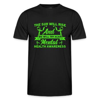 Mental health awareness Mental health - Men's Functional T-Shirt - black - Front - AI Model Male 178 dark (178cm)