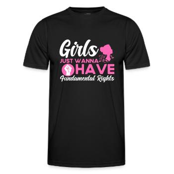 Feminismus Rechte der Frauen Feministisch Geschenk - Männer Funktions-T-Shirt - Schwarz - Vorne - AI Model Male 178 dark (178cm)
