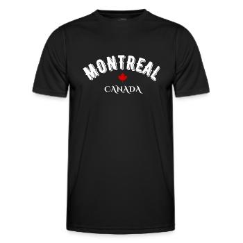 montreal canada - T-shirt sport Homme - noir - Devant - AI Model Male 178 dark (178cm)