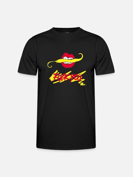 Fick dich - Männer Funktions-T-Shirt - Schwarz