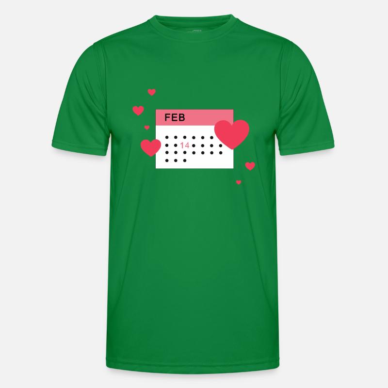 Kalender 14 Multiple Heart Männer Funktions-T-Shirt