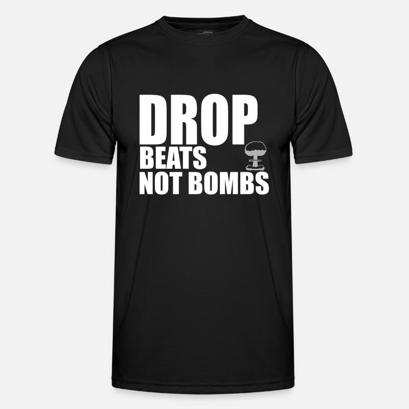 Drop beats quote - Men's Functional T-Shirt - black