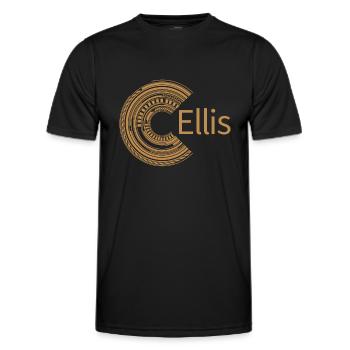 For Ellis - Men's Functional T-Shirt - black - Front - AI Model Male 178 dark (178cm)