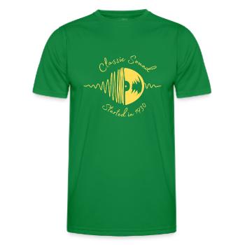 Classic vinyl sound - Men's Functional T-Shirt - kelly green - Front - AI Model Male 178 dark (178cm)