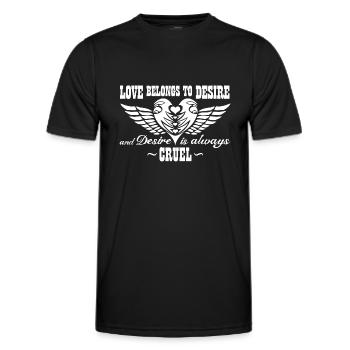 Love belongs to desire - Sandman - Men's Functional T-Shirt - black - Front - AI Model Male 178 dark (178cm)